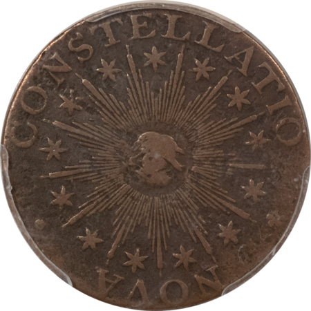 Colonials 1783 NOVA CONSTELLATIO COLONIAL 1/2P, POINTED RAYS, SM US PCGS VF-30 WELL STRUCK