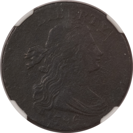 Draped Bust Large Cents 1796 DRAPED BUST LARGE CENT, REV OF 1794 – NGC VF DETAILS, ENVIRONMENTAL DAMAGE!