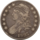 Early Halves 1828 CAPPED BUST HALF DOLLAR, SQUARE 2, SM 8s – HIGH GRADE EXAMPLE, OLD CLEANING