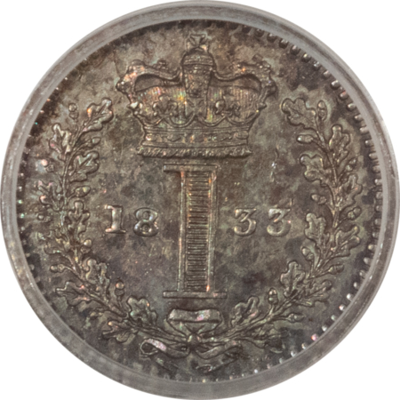 New Certified Coins 1833 GREAT BRITAIN SILVER MAUNDY PENNY, S-3844 – PCGS PL-58 VERY PRETTY!