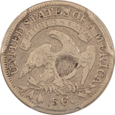 Capped Bust Half Dimes 1835 CAPPED BUST HALF DIME, SMALL DATE, SMALL 5C – PCGS F-15, NICE PLEASING