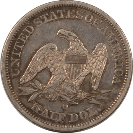 Liberty Seated Halves 1847-O SEATED LIBERTY HALF DOLLAR – ABOUT UNCIRCULATED DETAILS, OBVERSE SCRATCH!