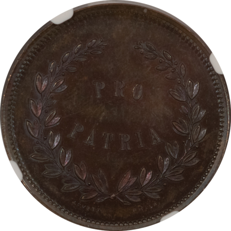 Civil War & Hard Times 1859 COPPER WASHINGTON SECURITY PRO PATRIA GW259 LOVETT MEDAL NGC MS64 BN PRETTY