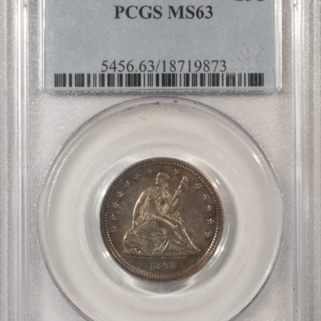 Liberty Seated Quarters 1862 SEATED LIBERTY QUARTER – PCGS MS-63, CHOICE AND PRETTY!