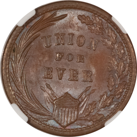 Civil War & Hard Times 1863 CWT F-173/272A 1ST IN WAR, 1ST IN PEACE – NGC MS-63 BN, PRETTY!