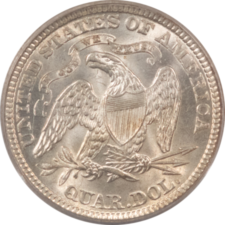 CAC Approved Coins 1875 SEATED LIBERTY QUARTER – PCGS MS-64, LUSTROUS WHITE, PQ AND CAC APPROVED!