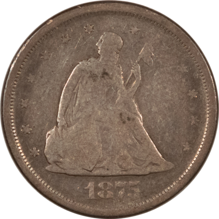 New Store Items 1875-S TWENTY CENT PIECE – PLEASING CIRCULATED EXAMPLE!