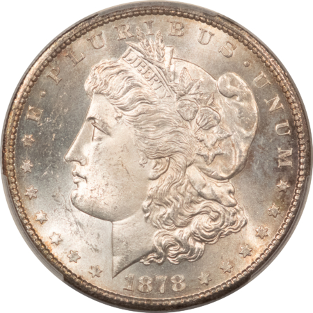 Morgan Dollars 1878-CC $1 MORGAN DOLLAR – PCGS MS-64, FRESH & LUSTROUS! CARSON CITY!