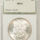 Morgan Dollars 1883-O $1 MORGAN DOLLAR – UNCIRCULATED IN VINTAGE HOLDER HALLMARK GRADING HOLDER