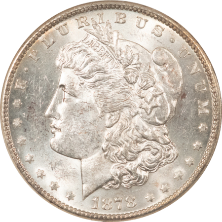 Morgan Dollars 1878-S $1 MORGAN DOLLAR – UNCIRCULATED IN VINTAGE HOLDER HALLMARK GRADING HOLDER