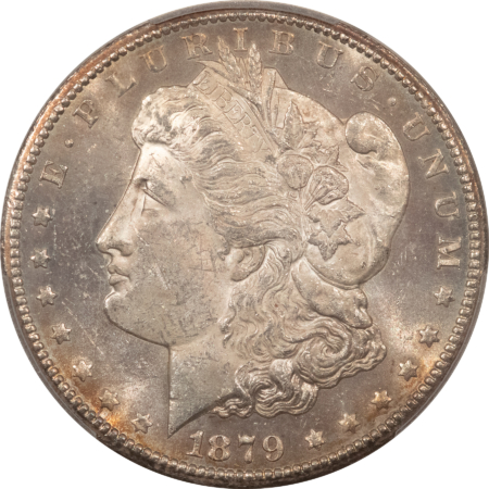 CAC Approved Coins 1879-CC $1 MORGAN DOLLAR – PCGS MS-61 PREMIUM QUALITY, CARSON CITY, CAC APPROVED