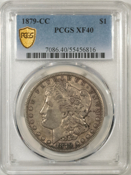 Morgan Dollars 1879-CC $1 MORGAN DOLLAR – PCGS XF-40, NICE ORIGINAL! CARSON CITY!