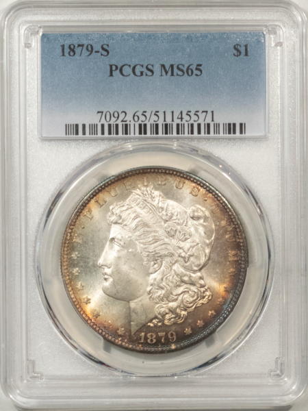 Morgan Dollars 1879-S $1 MORGAN DOLLAR – PCGS MS-65, PRETTY GEM!