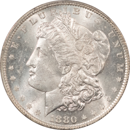 Morgan Dollars 1880 $1 MORGAN DOLLAR – PCGS MS-64, BLAST WHITE