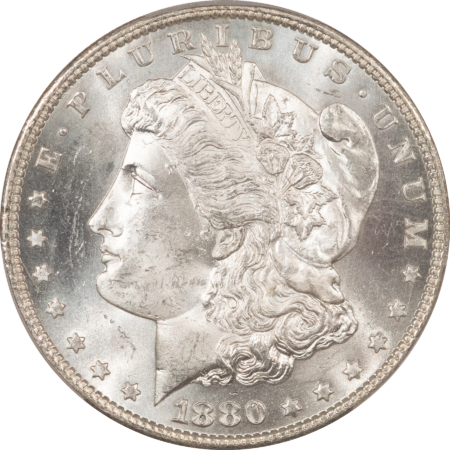 Morgan Dollars 1880/9-S $1 MORGAN DOLLAR – PCGS MS-65, FROSTY WHITE GEM! BETTER VARIETY!