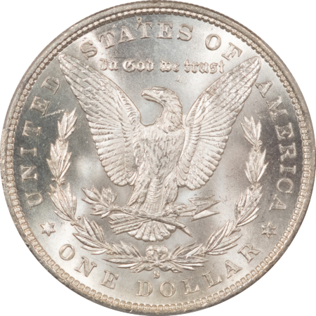 Morgan Dollars 1880/9-S $1 MORGAN DOLLAR – PCGS MS-65, FROSTY WHITE GEM! BETTER VARIETY!