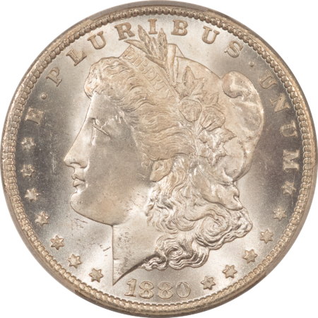 Morgan Dollars 1880-CC $1 MORGAN DOLLAR – PCGS MS-66, BLAST WHITE, CARSON CITY!