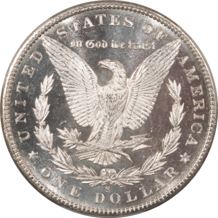 Morgan Dollars 1880-S $1 MORGAN DOLLAR – PCGS MS-64 DMPL, BLACK & WHITE! WOW!