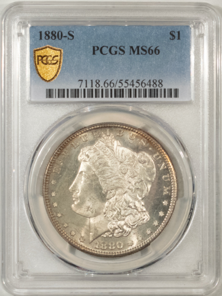 Morgan Dollars 1880-S $1 MORGAN DOLLAR – PCGS MS-66, FRESH & PREMIUM QUALITY!