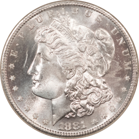 Morgan Dollars 1881-S $1 MORGAN DOLLAR – NGC MS-67, GREAT LUSTER, CLEAN CHEEK!