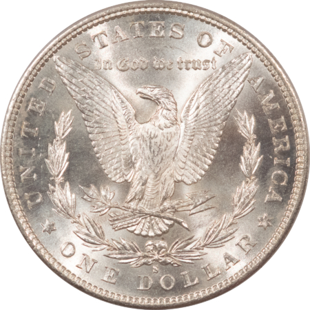 Morgan Dollars 1881-S $1 MORGAN DOLLAR – PCGS MS-64, VINTAGE PCGS HOLDER, PREMIUM QUALITY+