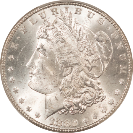 Dollars 1882 MORGAN DOLLAR, CACG MS-62, BLAST-WHITE & PQ! CAC!