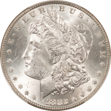 Dollars 1882 MORGAN DOLLAR, CACG MS-62, BLAST-WHITE & PQ! CAC!