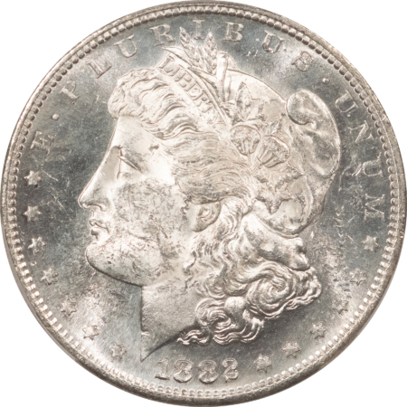 Morgan Dollars 1882-S $1 MORGAN DOLLAR – PCGS MS-63 PL, WHITE, NICE MIRRORS!