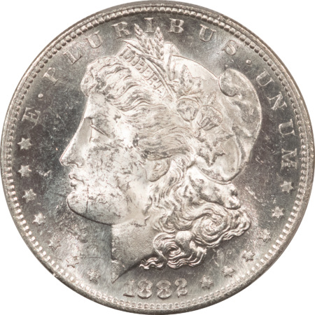 Morgan Dollars 1882-S $1 MORGAN DOLLAR – PCGS MS-63 PL, PROOFLIKE WHITE, NICE MIRRORS!