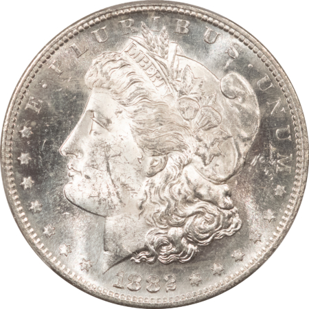 Morgan Dollars 1882-S $1 MORGAN DOLLAR – PCGS MS-63 PL, PROOFLIKE & WHITE, NICE MIRRORS!