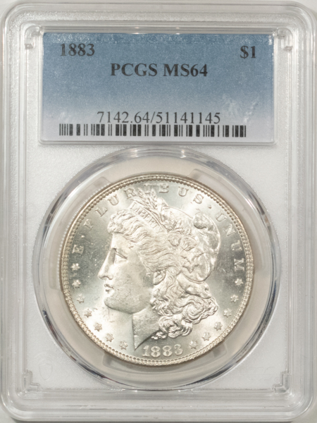 Morgan Dollars 1883 $1 MORGAN DOLLAR – PCGS MS-64, PREMIUM QUALITY!