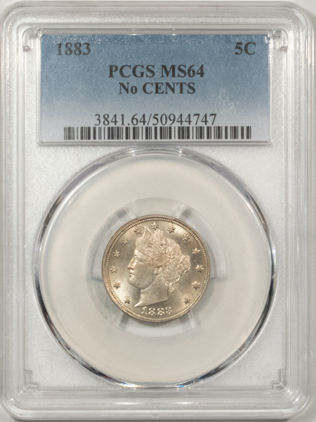 Liberty Nickels 1883 LIBERTY NICKEL, NO CENTS – PCGS MS-64