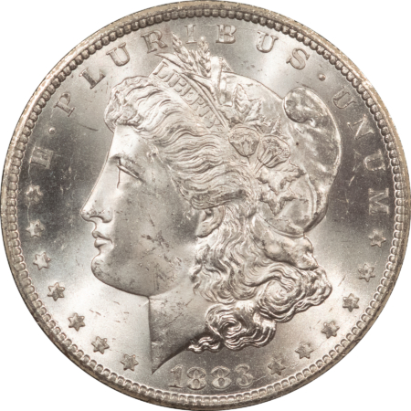 Morgan Dollars 1883-CC $1 MORGAN DOLLAR GSA NGC MS-64, BOX/CARD! BLAST WHITE, NICE, CARSON CITY