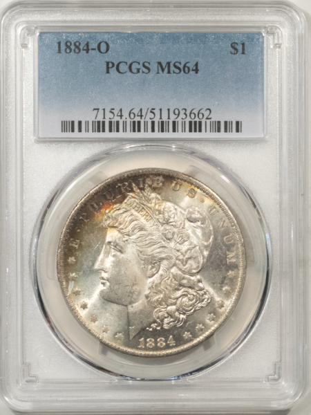 Morgan Dollars 1884-O $1 MORGAN DOLLAR – PCGS MS-64, PRETTY!