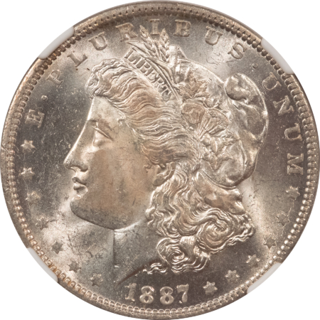 Morgan Dollars 1887/1–7-O TOP-100, $1 MORGAN DOLLAR, VAM-2 – NGC MS-62, DOUBLED DATE POPULAR!