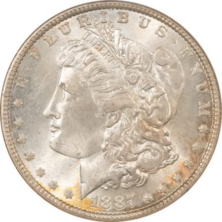 Morgan Dollars 1887 $1 MORGAN DOLLAR – UNCIRCULATED IN VINTAGE HOLDER HALLMARK GRADING HOLDER