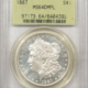 Morgan Dollars 1887-O $1 MORGAN DOLLAR – PCGS MS-63, BLAST WHITE!