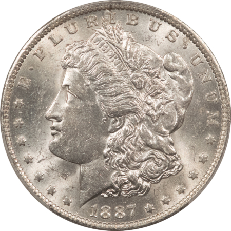 Morgan Dollars 1887-O $1 MORGAN DOLLAR – PCGS MS-63, BLAST WHITE!