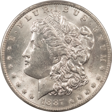 Morgan Dollars 1887-O $1 MORGAN DOLLAR – PCGS MS-63, BLAST WHITE!