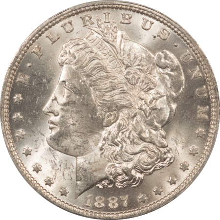 Morgan Dollars 1887-O $1 MORGAN DOLLAR – PCGS MS-63, BLAST WHITE!