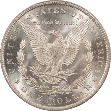 Morgan Dollars 1887-O $1 MORGAN DOLLAR – PCGS MS-63, BLAST WHITE, SEMI PROOFLIKE OBVERSE!