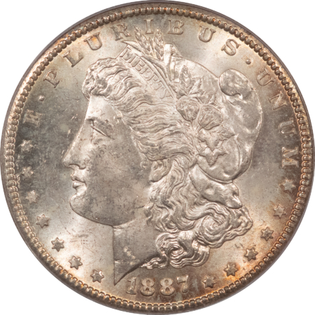 Morgan Dollars 1887-S $1 MORGAN DOLLAR – PCGS MS-63, FRESH & CHOICE!