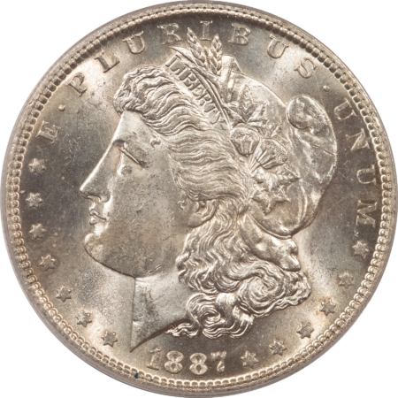 Morgan Dollars 1887-S $1 MORGAN DOLLAR – PCGS MS-63, FLASHY CHOICE!