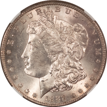 Morgan Dollars 1888-S $1 MORGAN DOLLAR – NGC MS-63, FLASHY, FRESH CHOICE!