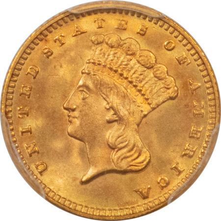 $1 1889 $1 GOLD DOLLAR – PCGS MS-67, SUPERB GEM! CAC APPROVED!