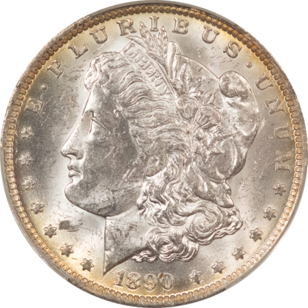 CAC Approved Coins 1890-O $1 MORGAN DOLLAR – CACG MS-60, CAC! FLASHY WHITE!