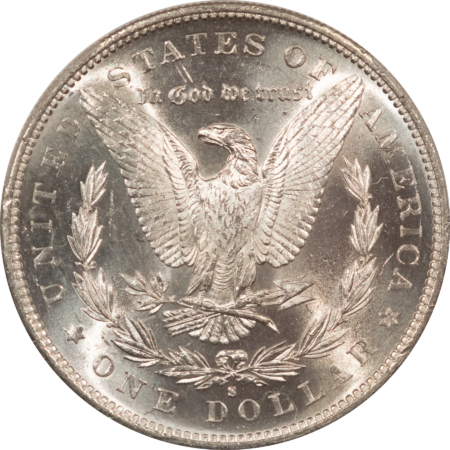 Morgan Dollars 1890-S $1 MORGAN DOLLAR – PCGS MS-64, BLAST WHITE & PREMIUM QUALITY!