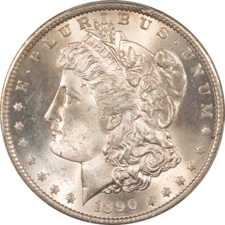 Morgan Dollars 1890-S $1 MORGAN DOLLAR – PCGS MS-64, LOOKS 65+! PREMIUM QUALITY!