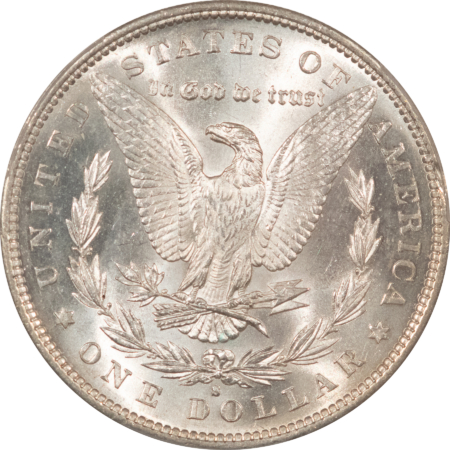 Morgan Dollars 1890-S $1 MORGAN DOLLAR – PCGS MS-64, LOOKS 65+! PREMIUM QUALITY!