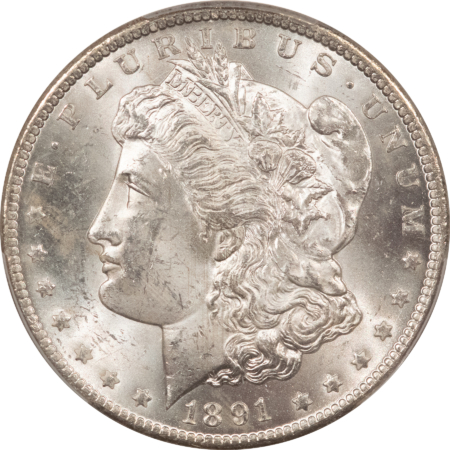 Morgan Dollars 1891-CC $1 MORGAN DOLLAR – PCGS MS-63, BLAST WHITE, CHOICE & CARSON CITY!